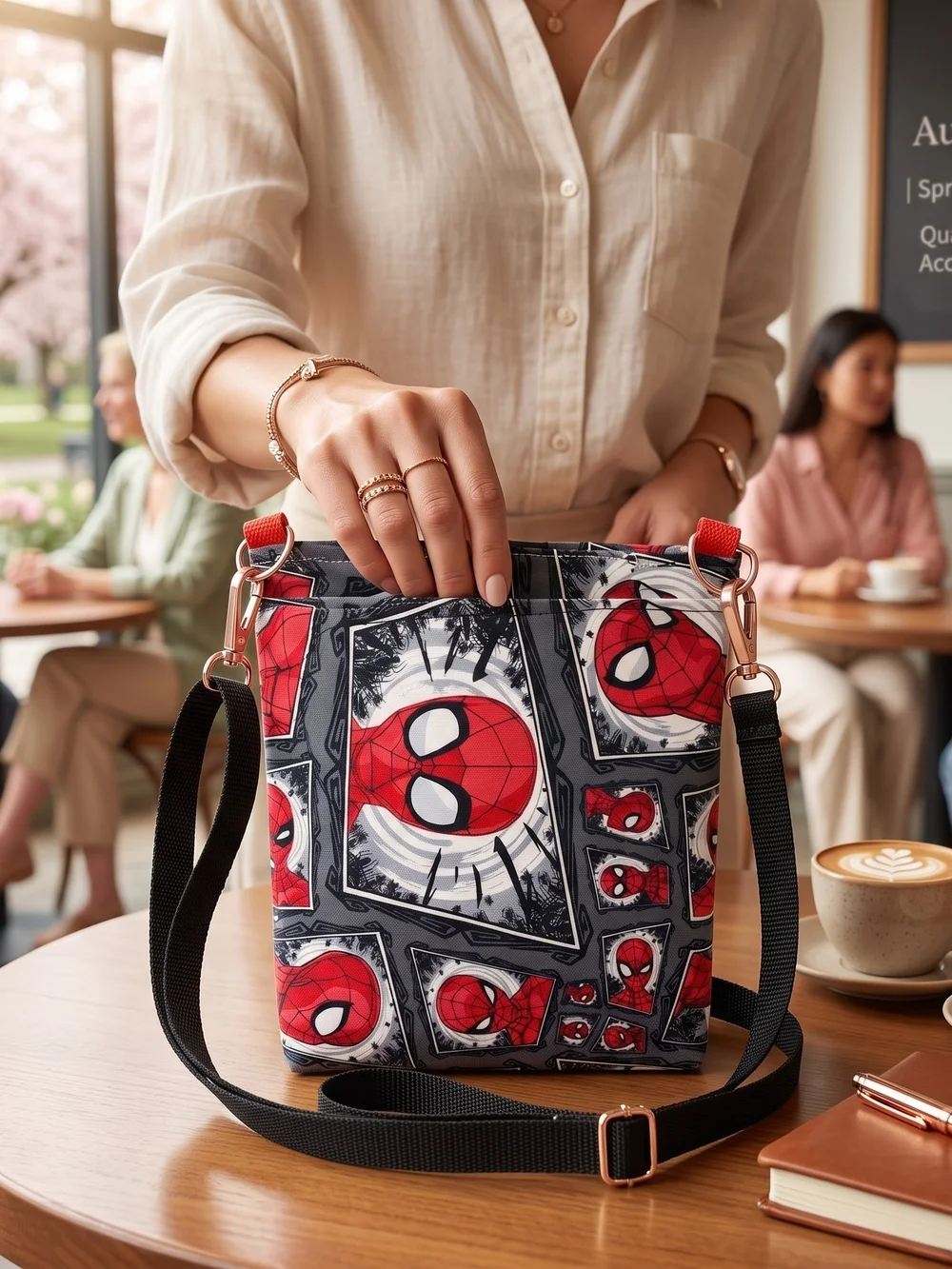 Spider-Man Marvel Inspired Comic Crossbody Cell Phone Bag Purse-Handmade By JJB